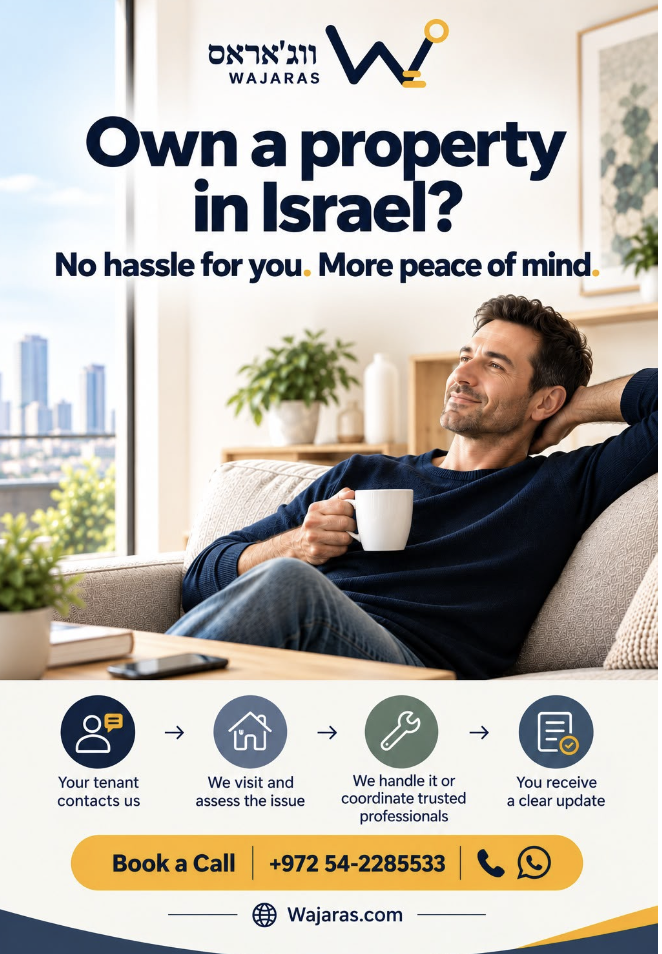 Wajaras — Own a property in Israel? flyer